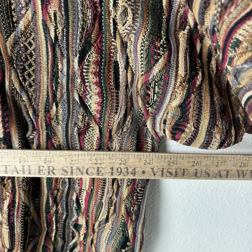 Vintage Tundra Abstract Knit Sweater 90s Crew Neck Biggie Coogi Cosby Style L